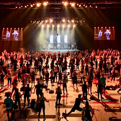 Les Mills Live -tapahtuma Turussa M&M Kuntotalolla 7.9.2019.