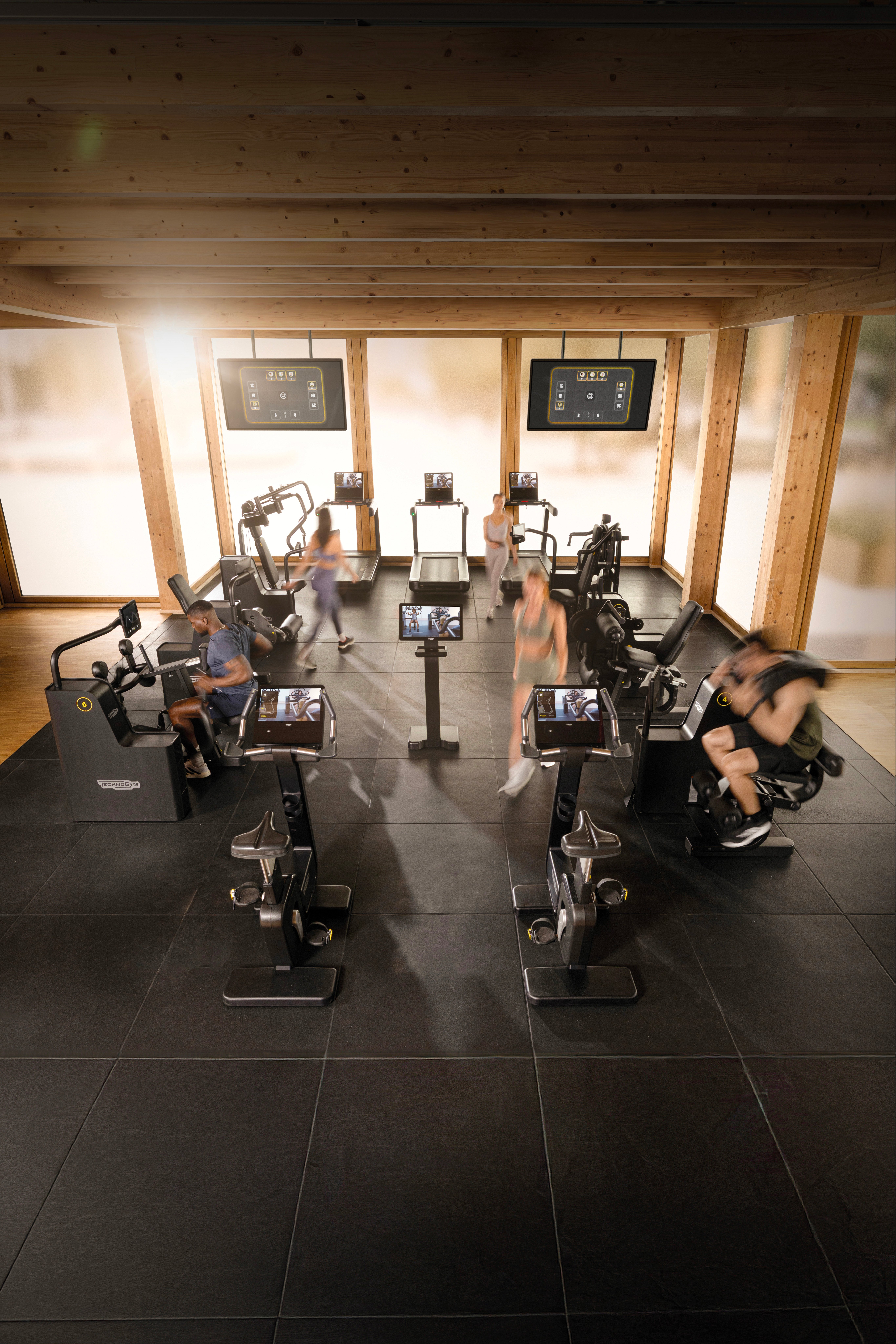 Biocircuit-kiertoharjoittelualue täynnä Technogymin älykkäitä laitteita.